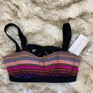 Athleta Capri Stripe Pura Bikini, 36b/c,‎ NWT